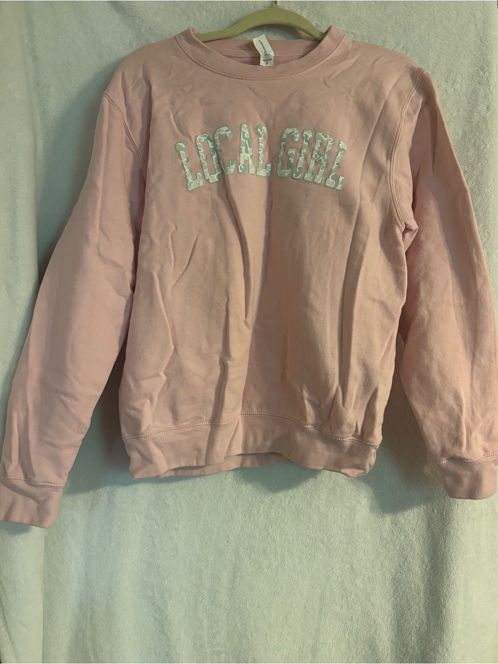 Unbranded Pink 'LOCAL GIRL' Crewneck Sweatshirt